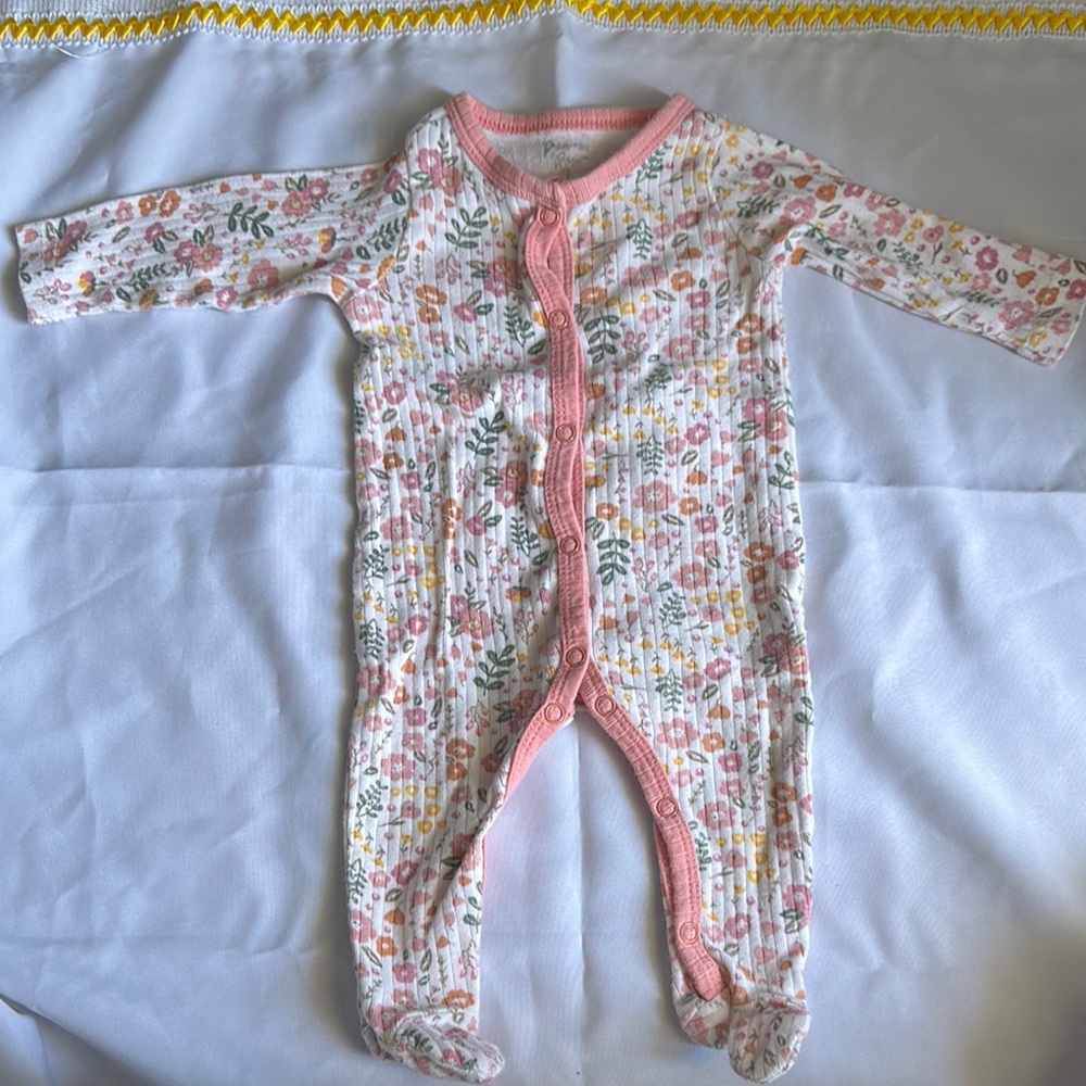 Floral Pink Baby One Piece